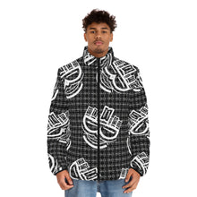 Load image into Gallery viewer, (A) Bold Black & White Men’s Puffer Jacket - Stylish Streetwear for Every Season