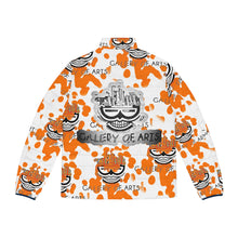 Load image into Gallery viewer, (A) A Gallery of Arts Men’s Puffer Jacket - Bold Pattern for Creative Souls