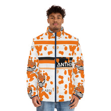 Load image into Gallery viewer, (A) A Gallery of Arts Men’s Puffer Jacket - Bold Pattern for Creative Souls