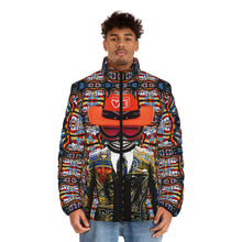 Load image into Gallery viewer, ( A ) Gallery of Arts Men's Puffer Jacket - Bold Graphic Outerwear for Style Enthusiasts