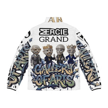 Load image into Gallery viewer, Gallery of Arts Puffer Jacket — 'Top Tier' Men's AOP Art Jacket
