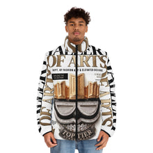 Load image into Gallery viewer, Gallery of Arts Puffer Jacket — 'Top Tier' Men's AOP Art Jacket