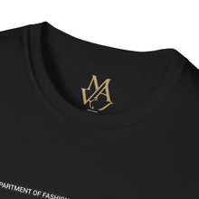 Load image into Gallery viewer, Minimalist 'Department of Fashion Art & Elevated Designs' T‑Shirt