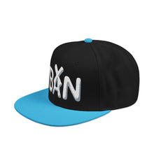 Load image into Gallery viewer, Snapback Hat — Bold White "BAN" Embroidered Streetwear Cap