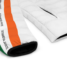 Load image into Gallery viewer, India Puffer Jacket – Tricolor Ashoka Lion Design