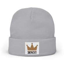 Load image into Gallery viewer, Crown "Mercie" Knit Beanie – Cozy Gold Accent Winter Hat