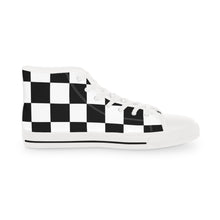 Load image into Gallery viewer, Checkerboard High Top Sneakers, Stylish Footwear, Casual Streetwear, Trendy Shoes, Unique Gift for Men