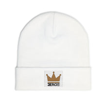 Load image into Gallery viewer, Crown "Mercie" Knit Beanie – Cozy Gold Accent Winter Hat