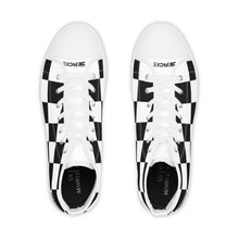 Load image into Gallery viewer, Checkerboard High Top Sneakers, Stylish Footwear, Casual Streetwear, Trendy Shoes, Unique Gift for Men