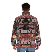 Load image into Gallery viewer, Urban Graffiti Puffer Jacket for Men - Colorful Street Art Design