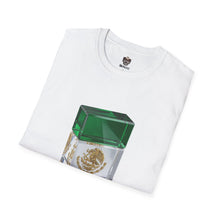 Load image into Gallery viewer, Mexican Flag Glass Block T-Shirt — 3D Tricolor Design with Mexican Coat of Arms