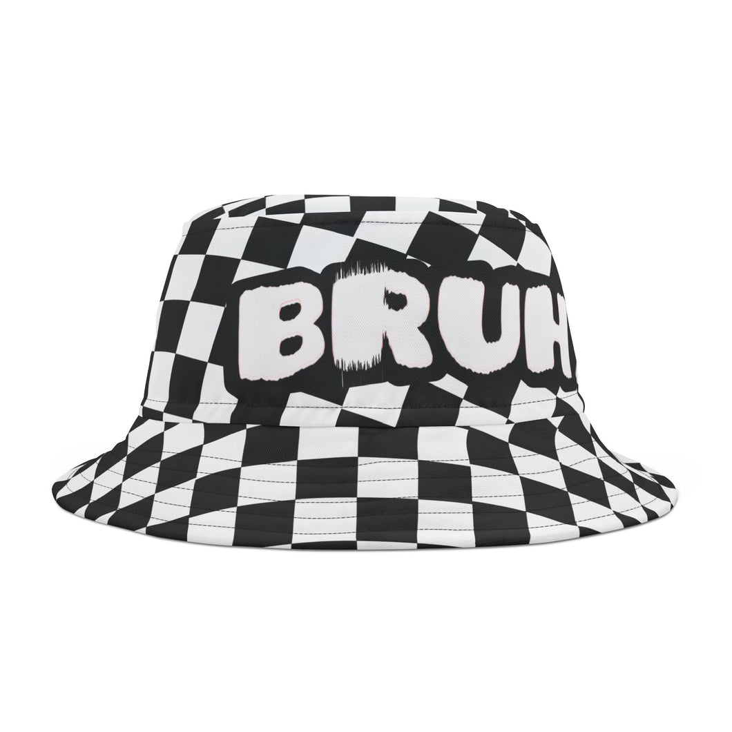 ( A ) Stylish Checkerboard Bucket Hat - Trendy Summer Accessory