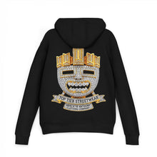 Load image into Gallery viewer, Crowned Diamond Mask Hoodie — Top Tier Streetwear Pullover
