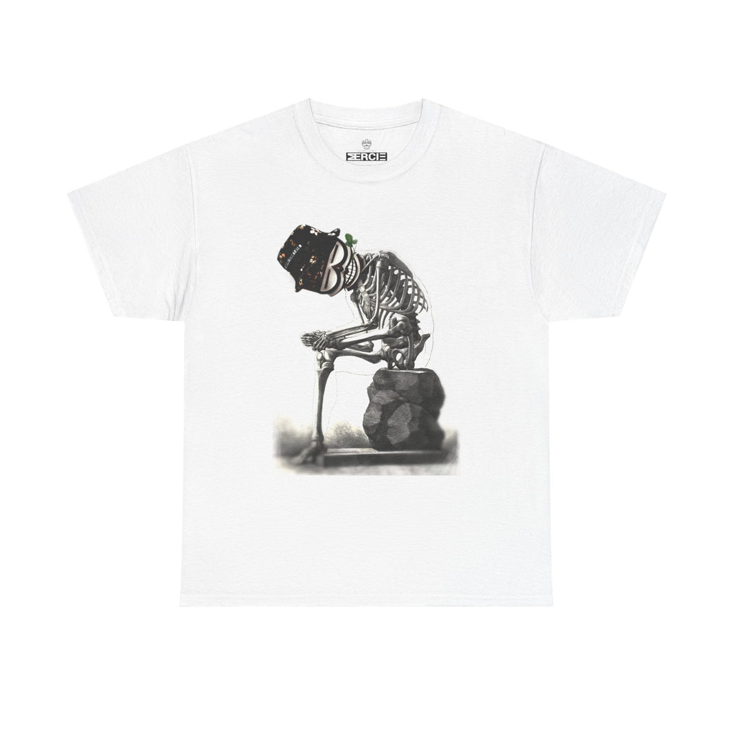 ( A ) Cool Skeleton Graphic Unisex Heavy Cotton Tee - Perfect for Halloween and Casual Wear