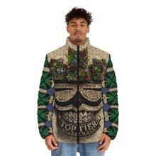 Load image into Gallery viewer, Top Tier Floral Emblem Puffer Jacket
