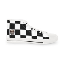 Load image into Gallery viewer, Checkerboard High Top Sneakers, Stylish Footwear, Casual Streetwear, Trendy Shoes, Unique Gift for Men
