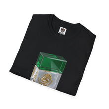 Load image into Gallery viewer, Mexican Flag Glass Block T-Shirt — 3D Tricolor Design with Mexican Coat of Arms
