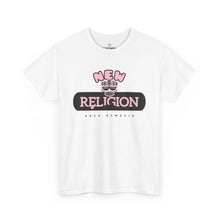 Load image into Gallery viewer, ( A ) New Religion Unisex Heavy Cotton Tee - Trendy Graphic T-Shirt for Art Lovers
