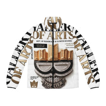 Load image into Gallery viewer, Gallery of Arts Puffer Jacket — 'Top Tier' Men's AOP Art Jacket
