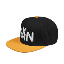 Load image into Gallery viewer, Snapback Hat — Bold White "BAN" Embroidered Streetwear Cap
