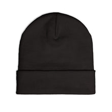 Load image into Gallery viewer, Crown "Mercie" Knit Beanie – Cozy Gold Accent Winter Hat
