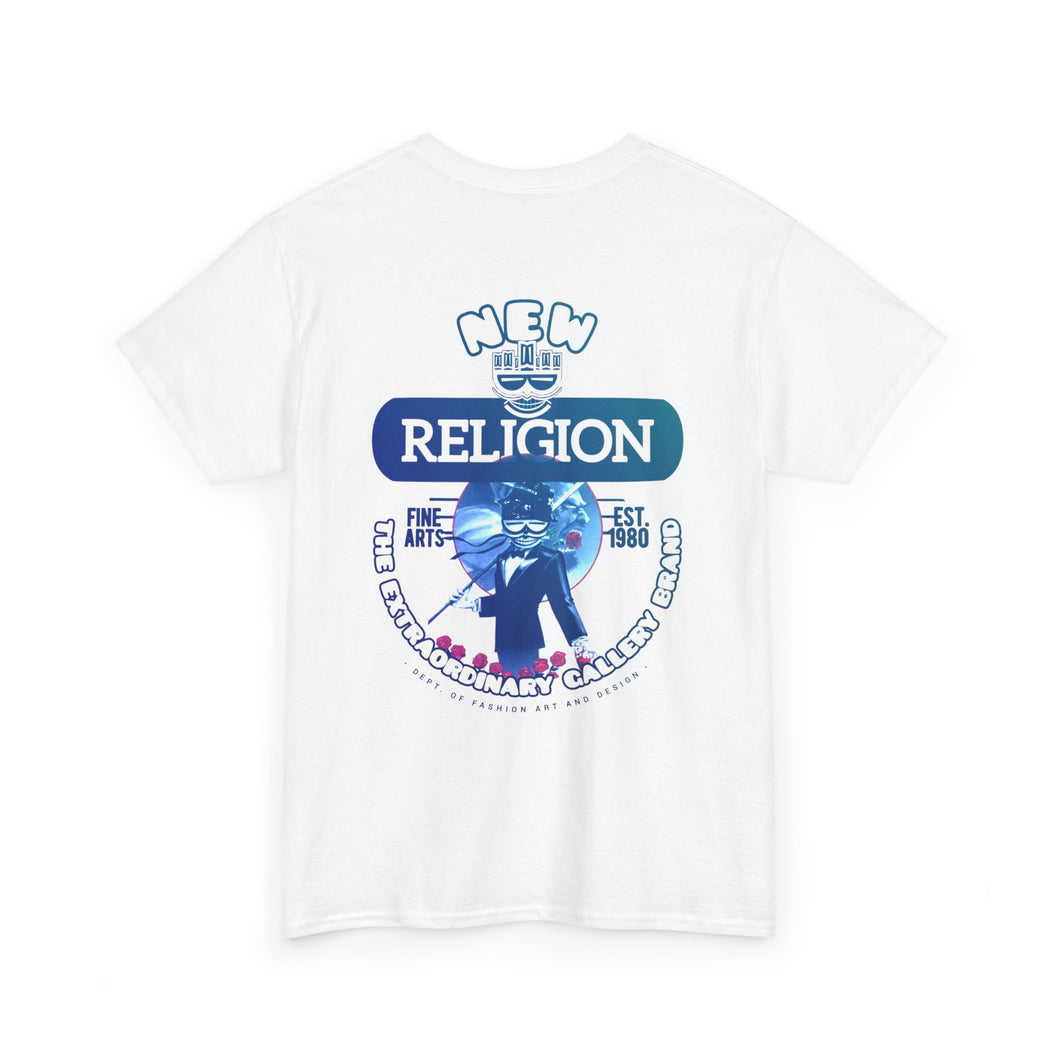 ( A ) Gallery of Arts Unisex Heavy Cotton Tee - New Religion Graphic Shirt