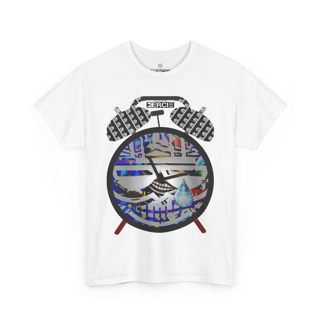 ( A ) Bold Graphic Unisex Heavy Cotton Tee - Motivational Clock Design