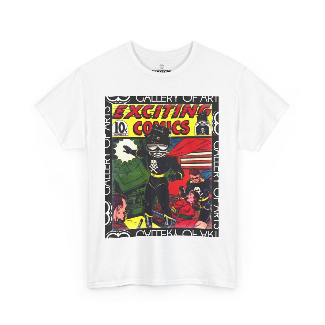 ( A ) Vintage Comic Unisex Heavy Cotton Tee - Exciting Comics Design