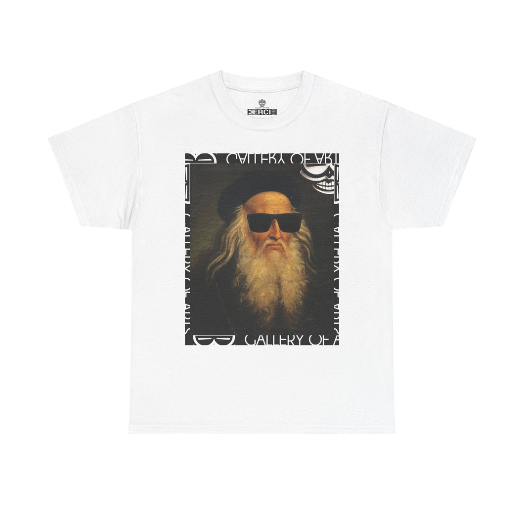 ( A ) Cool Leonardo Da Vinci Unisex Heavy Cotton Tee - Artistic Graphic Shirt