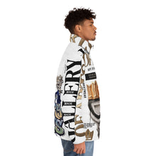 Load image into Gallery viewer, Gallery of Arts Puffer Jacket — 'Top Tier' Men's AOP Art Jacket

