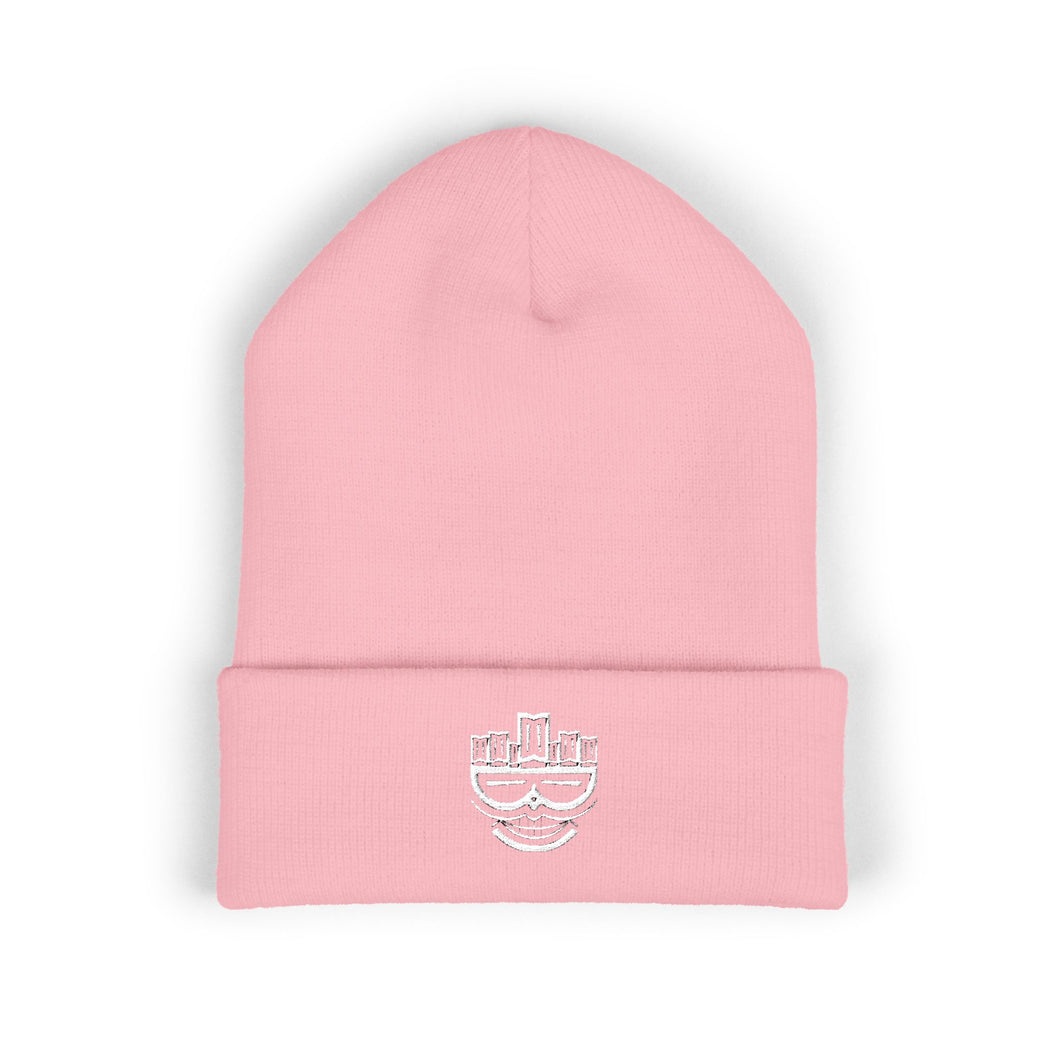 ( B ) Vibrant Cuffed Beanie with Custom Embroidery - Perfect for Everyday Wear