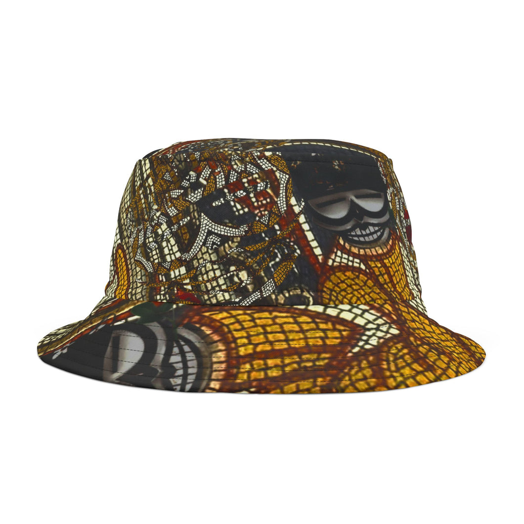 ( A ) Artistic Bucket Hat - Vibrant Tribal Design for Unique Style