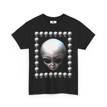 Load image into Gallery viewer, Alien Graphic Tee, Edgy Unisex Cotton Shirt, UFO Lover&#39;s Gift, Outer Space Tee, Cool Casual Wear, Perfect for Conventions
