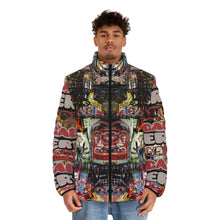 Load image into Gallery viewer, ( A ) Urban Graffiti Puffer Jacket for Men - Colorful Street Art Design

