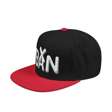 Load image into Gallery viewer, Snapback Hat — Bold White "BAN" Embroidered Streetwear Cap
