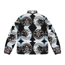 Load image into Gallery viewer, Stylish Men's Puffer Jacket, Artistic Outerwear for Fall &amp; Winter, Cozy Layering Piece, Unique Gift for Art Lovers, Trendy Fashion Statement
