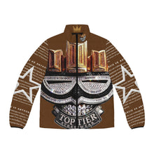 Load image into Gallery viewer, #16 Face Everything Diamond-Cut Puffer Jacket — Hot Chocolate Nature-Inspired
