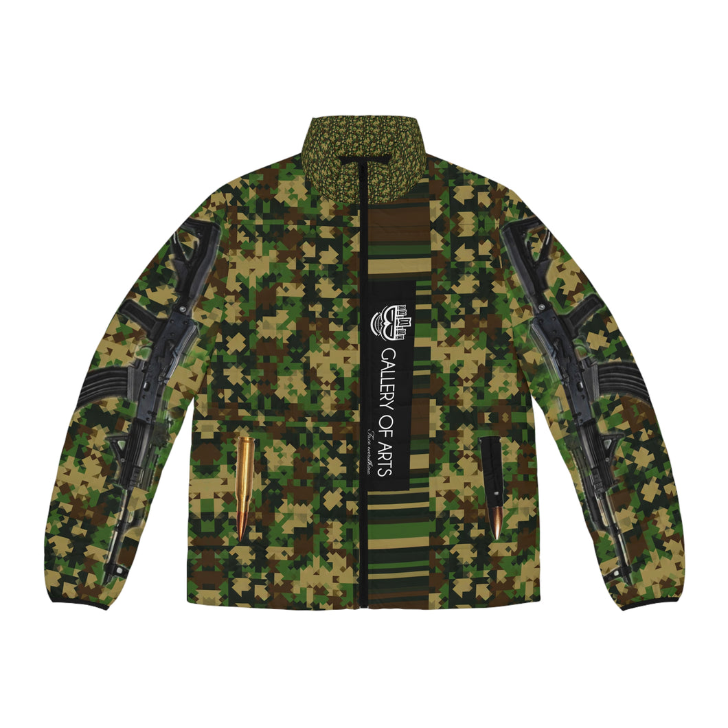 ( A ) Military Camouflage Puffer Jacket - Perfect for Outdoor Adventures & Everyday Wear