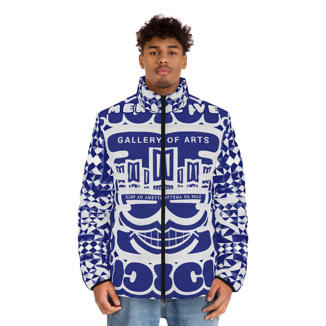 ( B ) Artistic Men's Puffer Jacket - Gallery of Arts Design